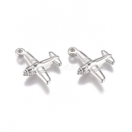304 Stainless Steel Pendants, Plane, Stainless Steel Color, 19x15x4mm, Hole: 1.6mm(X-STAS-L234-152P)