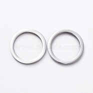304 Stainless Steel Linking Rings for Jewelry Making, Manual Polishing, Ring, Stainless Steel Color, 13x1.5mm, Inner Diameter: 11mm(STAS-G215-26-P02)