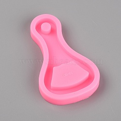 Food Grade Silicone Beer Opener Pendant Molds, Resin Casting Molds, UV Resin & Epoxy Resin Craft Making, Hot Pink, 82x48.5x9mm, Hole: 8mm, Inner Diameter: 75x41.5mm(BG-TAC0001-03)