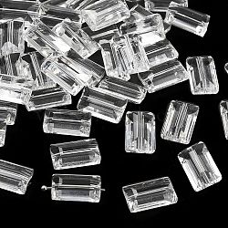 K9 Glass, Imitation Austrian Crystal Beads, Grade AAA, Faceted, Rectangle, Clear, 10x15.5x7mm, Hole: 0.9~1mm(SWAR-F081-10x16mm-01)