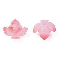 Plastic Beads, Flower, Light Coral, 19.5x19.5x13mm, Hole: 1.6mm(KY-N015-187)