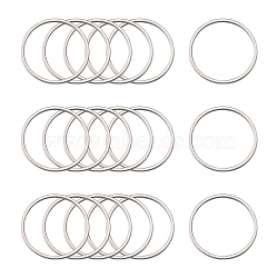 Tarnish Resistant 304 Stainless Steel Linking Ring, Stainless Steel Color, 25x1mm, Inner Diameter: 22.5mm(STAS-T047-15A)