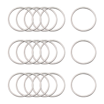 304 Stainless Steel Linking Ring, Stainless Steel Color, 25x1mm, Inner Diameter: 22.5mm