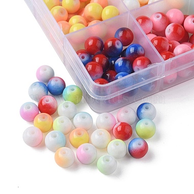 300Pcs 12 Colors Two-tone Baking Painted Glass Beads(DGLA-YW0001-06)-2