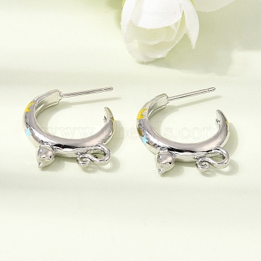 Brass Enamel Stud Earrings(KK-CBA8324-23P-04)-1