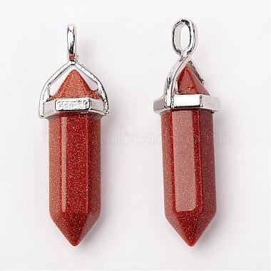 Synthetic Goldstone Pointed Pendants(G-F295-03G)-2
