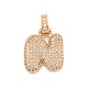 Brass Micro Pave Clear Cubic Zirconia Pendants(KK-B099-01G-N)-1