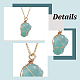 3Pcs 3 Style Natural Mixed Gemstone Nugget Pendant Necklaces Set(NJEW-AN0001-03)-3