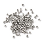Brass Beads, Cadmium Free & Nickel Free & Lead Free, Round, Platinum, 2x1.5mm, Hole: 1.2mm(KK-Z062-01P-01)