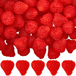 60Pcs PVC Strawberry Display Decorations, Micro Landscape Decoration Accessories, Red, 18x16~16.5mm(DJEW-SC0001-32)