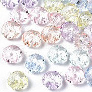 Transparent Acrylic Beads, Faceted, Abacus, Mixed Color, 8x5mm, Hole: 1.6mm(X-TACR-S134-028)