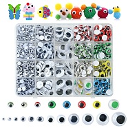 20 Styles Wiggle Googly Eyes Cabochons DIY Scrapbooking Crafts Toy Accessories, Mixed Color, 4~20x2~5.5mm(KY-YW0001-69)