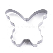 304 Stainless Steel Cookie Cutters, Cookies Moulds, DIY Biscuit Baking Tool,  Butterfly, Stainless Steel Color, 75.5x82.5x17mm, Inner Size: 73x80mm(DIY-K025-07P)