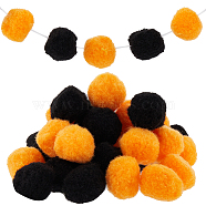 100Pcs 2 Colors Halloween DIY Doll Craft Pom Pom Yarn Pom Pom Balls, Mixed Color, 30mm, 50pcs/color(AJEW-SC0003-18)