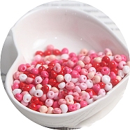 Macaron Baking Paint Glass Seed Beads, Fringe Teardrop Beads, Mixed Color, 5mm(PW-WGB8861-09)