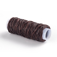 Waxed Polyester Cord, for Jewelry Making, Coconut Brown, 0.8mm, about 30m/roll(YC-WH0007-03B-17)