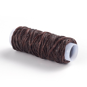 Waxed Polyester Cord, for Jewelry Making, Coconut Brown, 0.8mm, about 30m/roll
