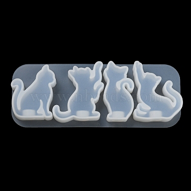 Cat Shape Pendant DIY Silhouette Silicone Mold(DIY-K067-02C)-5