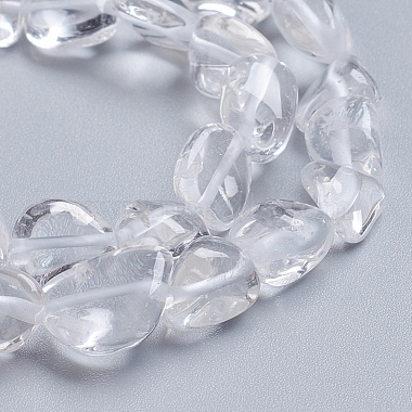 naturelles cristal de quartz brins de perles(G-G841-A12)-3