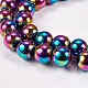 Electroplate Non-magnetic Synthetic Hematite Beads Strands(G-J169A-8mm-05)-3