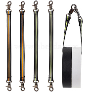 4Pcs 2 Colors Polyester Electrical Tape Hooks, Rope Tape Holder for Tool Belt, with Aluminium Alloy Finding, Mixed Color, 33.5x1.5x0.1cm, 2pcs/color(FIND-OC0002-88)