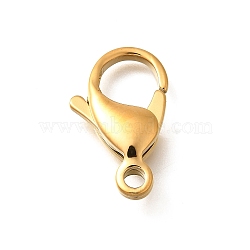 316 Stainless Steel Lobster Claw Clasps, Golden, 23x14x6mm, Hole: 3mm(STAS-D288-09G)