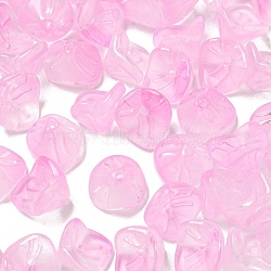 Electroplated Glass Beads, Spray-Painted, Tri Beans, Morning Glory, Pearl Pink, 7x11x12mm, Hole: 1.4mm, 100pcs/set(GLAA-G119-01G)