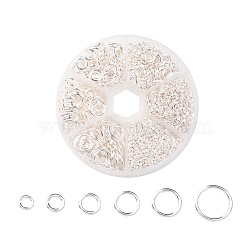 1600 pcs Iron Open Jump Rings, Metal Connectors for DIY Jewelry Crafting and Keychain Accessories, Silver Color Plated, 18~21 Gauge, 4~10x0.7~1mm, Inner Diameter: 2.6~8mm, about 1600pcs/box(IFIN-MSMC010-04S)