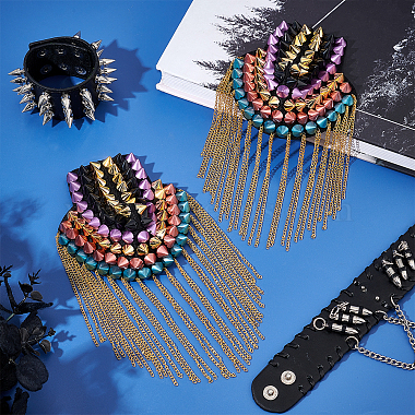 Elite 2Pcs Fashionable Tassel Epaulettes(AJEW-PH0003-82)-3