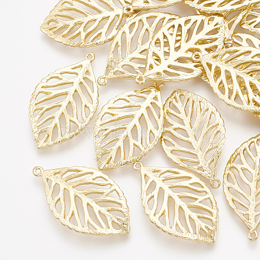 Real Gold Plated Leaf Brass Pendants