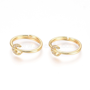 Clear Brass+Cubic Zirconia Finger Rings