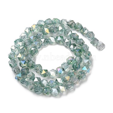 Transparent Electroplate Glass Beads Strands(EGLA-F160-01F)-2