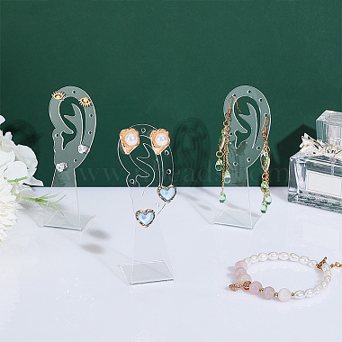 Transparent Acrylic Slant Back Earring Display Stands(EDIS-WH0035-07A)-7