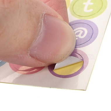 Pegatinas autoadhesivas redondas de scrapbooking con letras minúsculas(DIY-I071-A08)-3