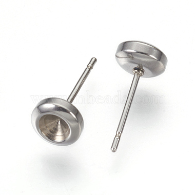 Accessoires de puces d'oreilles en 304 acier inoxydable(STAS-E446-02B-P)-2