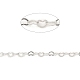 Rhodium Plated 925 Sterling Silver Flat Round Link Chains(STER-NH0001-27B-P)-2