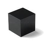 Square Acrylic Jewelry Display Pedestals, for Small Jewelry, Cosmetic Showing, Black, 4x4x4cm(ODIS-WH0329-30B)