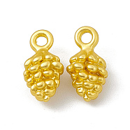 Rack Plating Alloy Charms, Cadmium Free & Lead Free & Nickle Free, Pine Cone, Matte Gold Color, 13x7x5mm, Hole: 1.6mm(FIND-G045-49MG)