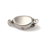 Non-Tarnish 304 Stainless Steel Box Clasps, Stainless Steel Color, 7x16.5x6.5mm, Hole: 2.5mm(STAS-C100-01C-P)