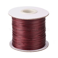 Korean Waxed Polyester Cord, Dark Red, 1mm, about 85yards/roll(YC1.0MM-41)
