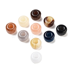 Resin European Beads, Large Hole Column Beads, Mixed Color, 12.5x7mm, Hole: 5mm(RESI-Z030-04)