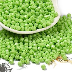 Baking Painted Glass Seed Beads, Bicone, Lawn Green, 4.5x4mm, Hole: 1mm, about 5232pcs/pound(SEED-C004-01B)