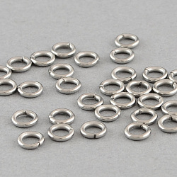 Tarnish Resistant 304 Stainless Steel Open Jump Rings, Stainless Steel Color, 22 Gauge, 3.5x0.6mm, Inner Diameter: 2.3mm(STAS-Q186-02-3.5x0.6mm)