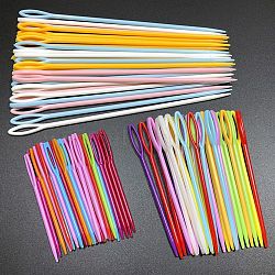 90Pcs Plastic Sewing Needles, Mixed Color, 70~150mm(PW-WGA98C9-01)