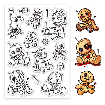 Custom PVC Plastic Clear Stamps, for DIY Scrapbooking, Photo Album Decorative, Cards Making, Doll, 160x110x3mm