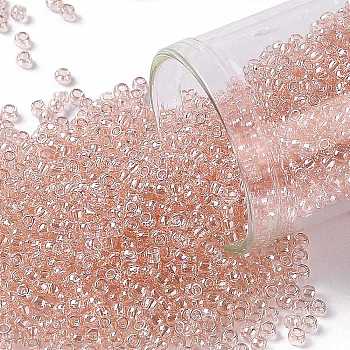 TOHO Round Seed Beads, Japanese Seed Beads, (106) Transparent Luster Rosaline, 11/0, 2.2mm, Hole: 0.8mm, about 1110pcs/10g