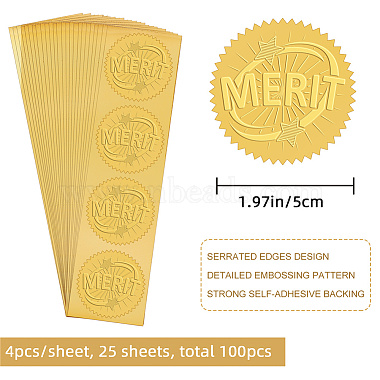 Self Adhesive Gold Foil Embossed Stickers(DIY-WH0211-288)-2