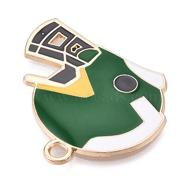 Rugby Theme Alloy Enamel Pendants(ENAM-T021-05KCG)-2