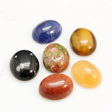 Cabochons en pierres gemmes(G-H1596-10x8x4mm-M)-1