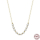 Natural Pearl Beaded Pendant Necklace with 925 Sterling Chains(NJEW-I124-147)-1